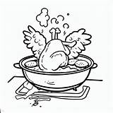 Prepare To Make Fried Chicken Coloring Pages  For Kids sketch template