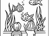 Empty Aquarium Coloring Pages sketch template