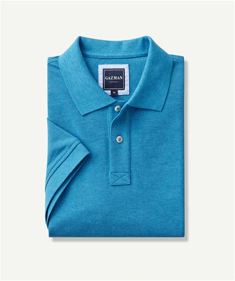 Classic Pique Polo - Blue | Polos | GAZMAN