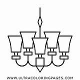 Chandelier Coloring Pages Sketch Page sketch template