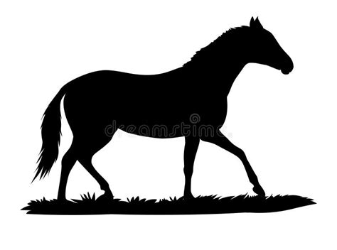 Horse Walking Silhouette Vector.Animal Illustartion Stock Vector - Illustration of white, pony ...