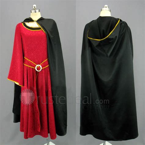 Tangled Rapunzel Mother Gothel Black Red Cosplay Costume | Cosplay ...