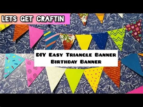 How To Make Flag Banner | DIY Triangle Birthday Party Banner | Party Backdrops | Mini Pennant ...