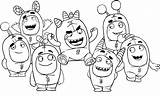 Oddbods Coloring Pages sketch template