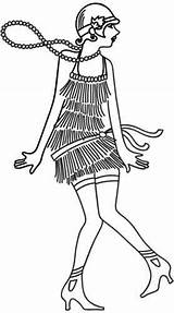 Flapper Coloring Pages For Adults Sketch Coloring Page sketch template