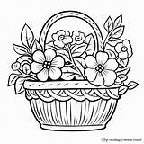 Flower Basket Coloring Pages  Free & Printable sketch template
