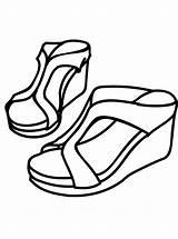 Sandals Coloring Pages Free Online For Kids sketch template