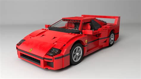 Lego Creator Ferrari F40 3D model rigged | CGTrader