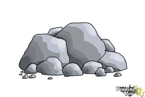 How to Draw Rocks - DrawingNow