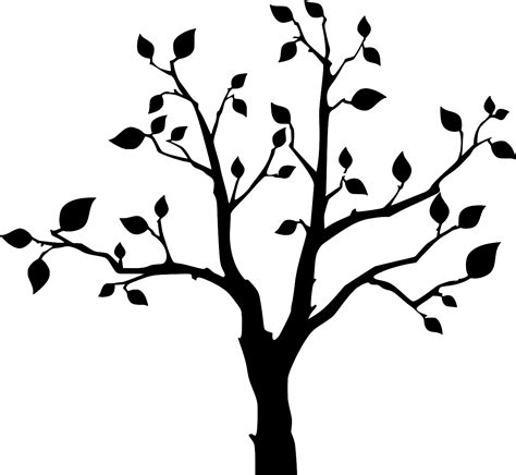 SVG > tree 1 leaf branches - Free SVG Image & Icon. | SVG Silh