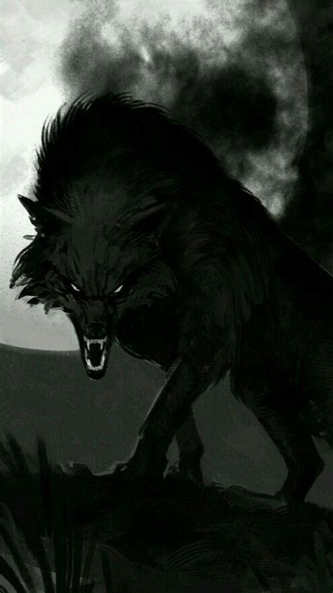 This is something you'll in a forbidden forest at night... | Shadow wolf, Fantasy wolf, Werewolf art