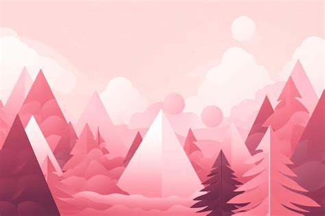 Premium Vector | Vector illustration of a beautiful panoramic view mountains in fog with forest ...