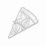 Piece Of Cheesecake With StrawberriesColoring Book Antistress For  sketch template