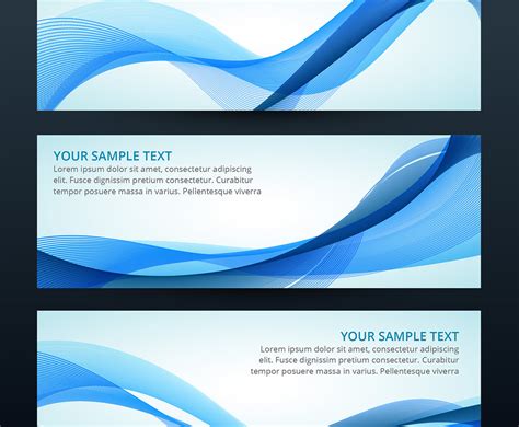 Set Of Vector Wave Banner Vector Art & Graphics | freevector.com