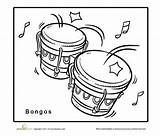 Bongo Drums Coloring Page Pages sketch template