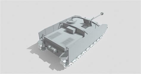 Stug-IV WW2 tank destroyer - Low Poly - Blender by Adam | Download free STL model | Printables.com