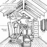 Attic Kleurplaat Dachboden Coloring Zolder Grenier Coloriage House  sketch template