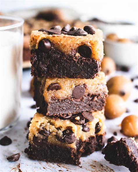 Cookie Dough Brownies - The Delicious plate