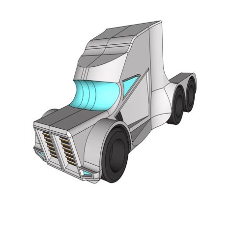 Cyberpunk Semi Truck Prototype by J Lake 3D | Download free STL model | Printables.com
