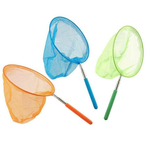 Pack of 3 Butterfly Nets - Telescopic Bug and Insect Catching Nets for Kids - Expands up to 34 ...