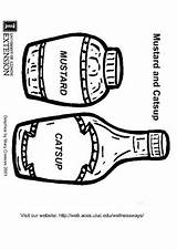 Ketchup Bottle Coloring Page sketch template