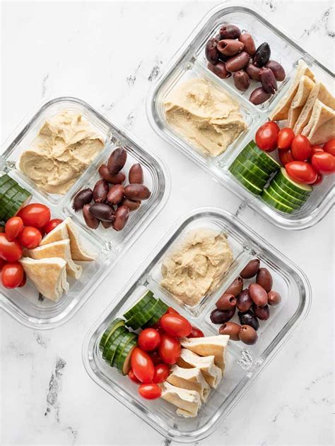 The Hummus Lunch Box - No-Cook Lunch Ideas - Budget Bytes