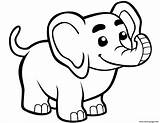 Cute Baby Elephant Coloring Page Printable sketch template