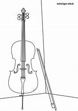 Cello Outline Drawing Sketch Coloring Page sketch template