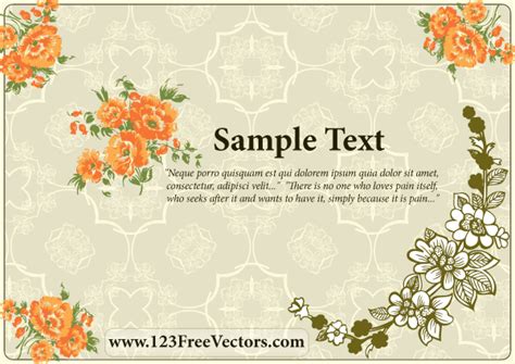 Flower Wedding Invitation Card by 123freevectors on DeviantArt