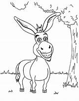 Donkey Face Coloring Page sketch template