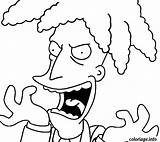 Sideshow Bob Coloring Page sketch template