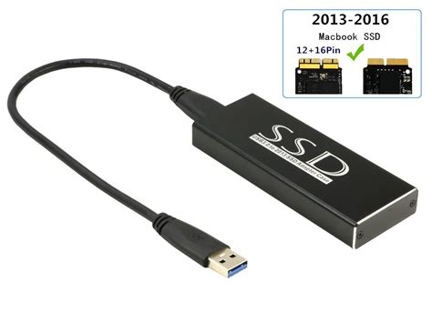 USB 3.0 SSD Enclosure for 2013 2014 2015 Apple MacBook Air Pro Retina ...