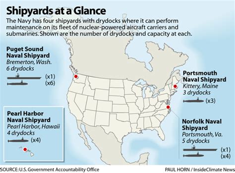 Map: U.S. Navy Shipyards at a Glance - Inside Climate News