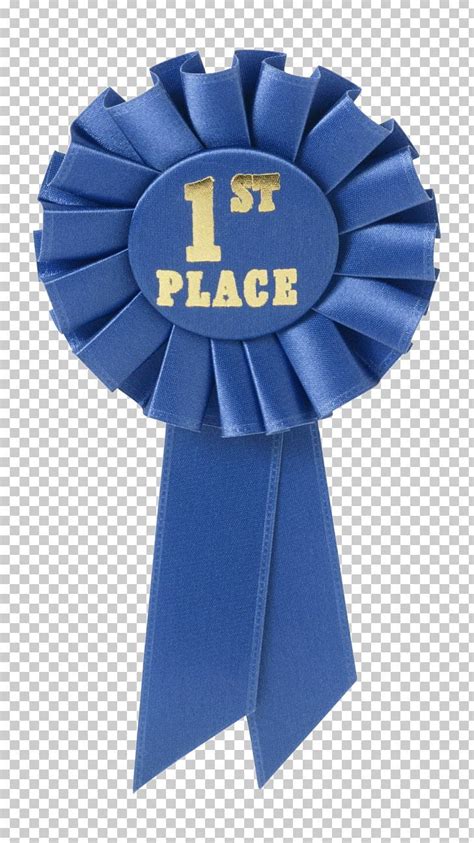 a blue ribbon with the words 1st place on it