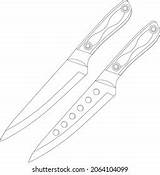 Vector Kitchen Knife Coloring Book Stock Royalty Free  sketch template