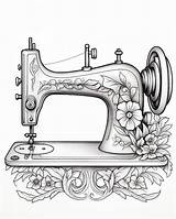 Coloring Sewing Machine Pictures  Freepik sketch template