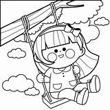 Swing Coloring Page sketch template