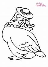 Goose Coloring Image 1952 Mother Cut Out Book  COLORING sketch template