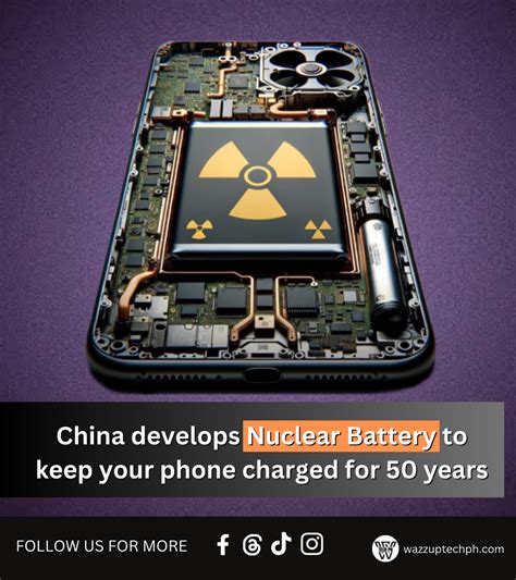 A Chinese company has developed a nuclear battery that can power smartphones for up to 50 years ...