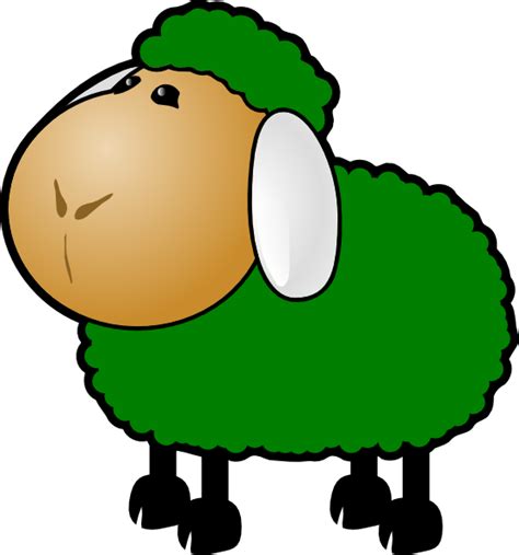 Green Sheep Clip Art at Clker.com - vector clip art online, royalty free & public domain