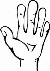 Palm Hand Coloring Pages sketch template