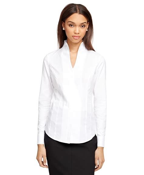 Lyst - Brooks Brothers Collarless Dress Shirt in White