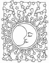 SPARK Sun Moon And Stars Coloring Book Dover Books Swanson  sketch template