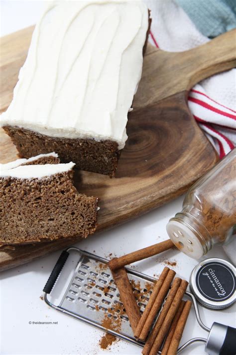 How to Make Gingerbread Loaf with Cream Cheese Frosting - The Idea Room
