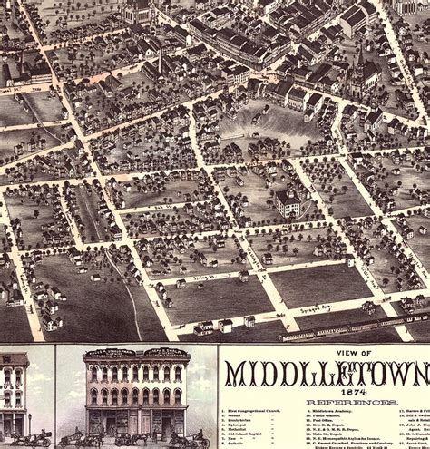 Middletown Orange County New York NY 1874. Vintage - Etsy