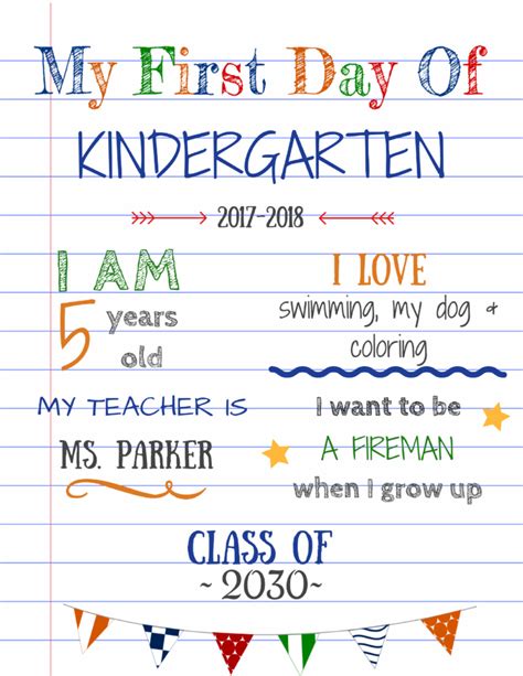 Editable first day of school signs to edit and download for FREE! | Kindergarten first day ...