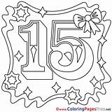 Number 15 Coloring Page sketch template