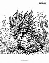 Angry Dragon Coloring Page  Super Fun sketch template
