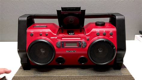 SONY ZSH10CP Portable Heavy Duty CD Radio Boombox DEMO - YouTube