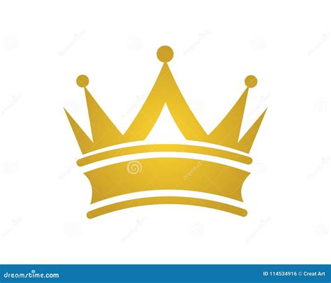 Golden Crown Logo Icon Vector. Stock Vector - Illustration of icon, princes: 114534916